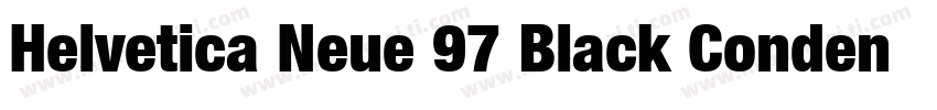Helvetica Neue 97 Black Condensed字体转换